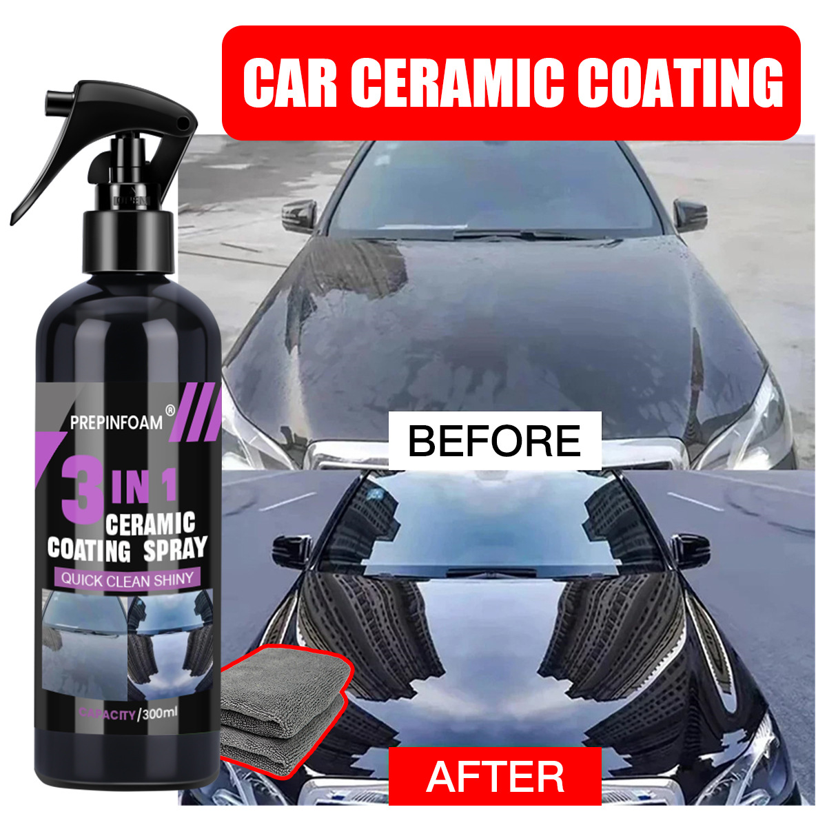 Car Wax Ceramic Coating - Спрей для быстрой очистки и удаления